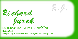 richard jurek business card